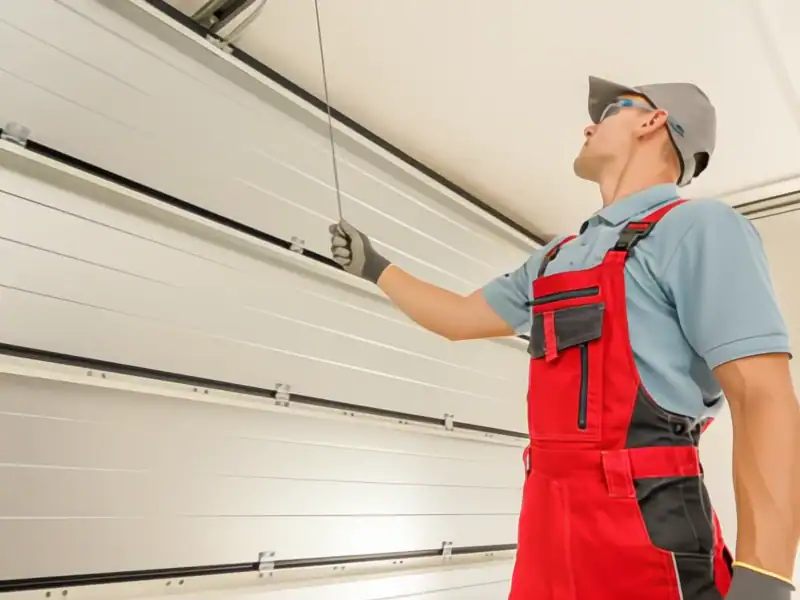 Garage gates maintenance performed by Garage Door Company technician