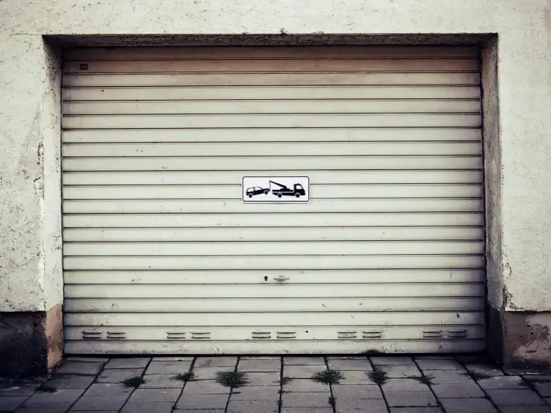 Steel garage door