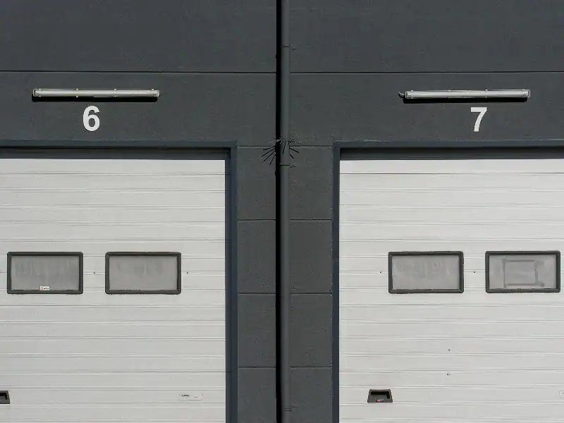 White garage door