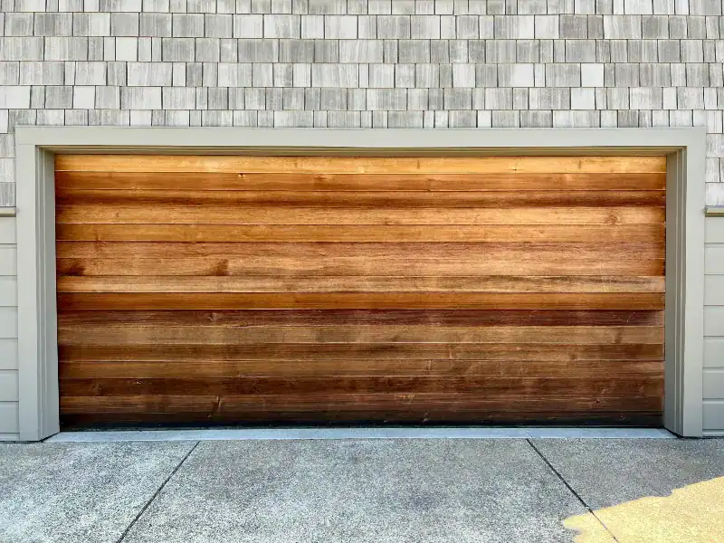 Wooden garage doors